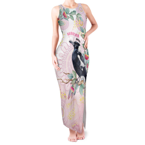 Magpie NAIDOC Week 2026 Personalised Tank Maxi Dress 50 Years Deadly Eucalyptus Blossoms Aboriginal Art