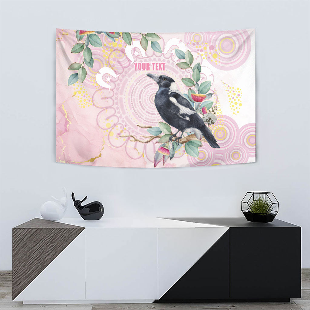 Magpie NAIDOC Week 2026 Personalised Tapestry 50 Years Deadly Eucalyptus Blossoms Aboriginal Art
