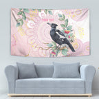 Magpie NAIDOC Week 2026 Personalised Tapestry 50 Years Deadly Eucalyptus Blossoms Aboriginal Art