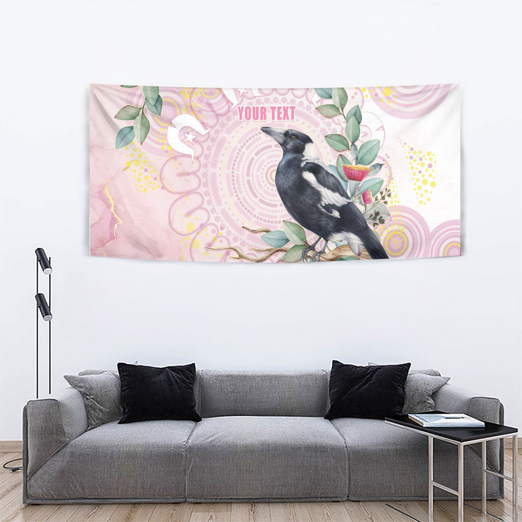 Magpie NAIDOC Week 2026 Personalised Tapestry 50 Years Deadly Eucalyptus Blossoms Aboriginal Art