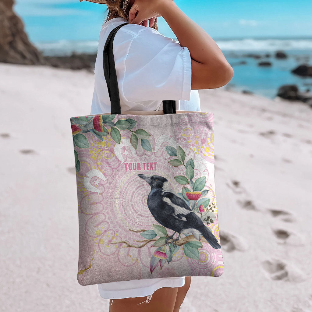 Magpie NAIDOC Week 2026 Personalised Tote Bag 50 Years Deadly Eucalyptus Blossoms Aboriginal Art