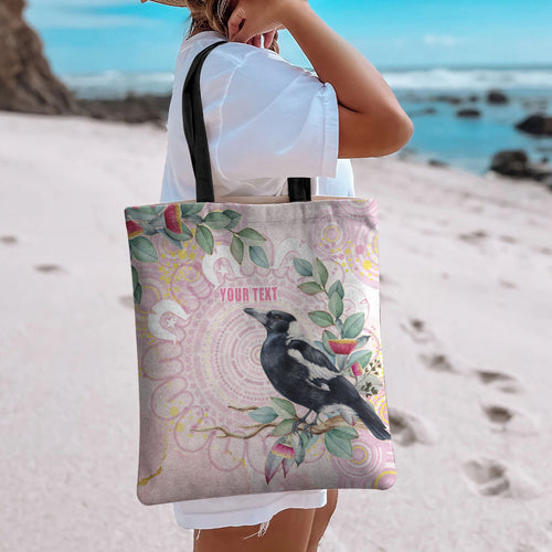Magpie NAIDOC Week 2026 Personalised Tote Bag 50 Years Deadly Eucalyptus Blossoms Aboriginal Art