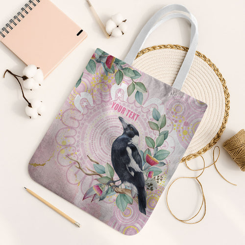 Magpie NAIDOC Week 2026 Personalised Tote Bag 50 Years Deadly Eucalyptus Blossoms Aboriginal Art