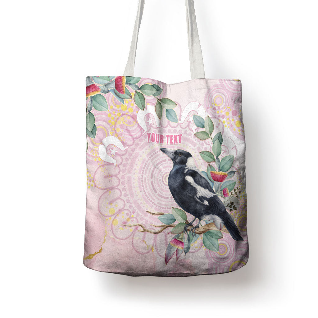 Magpie NAIDOC Week 2026 Personalised Tote Bag 50 Years Deadly Eucalyptus Blossoms Aboriginal Art