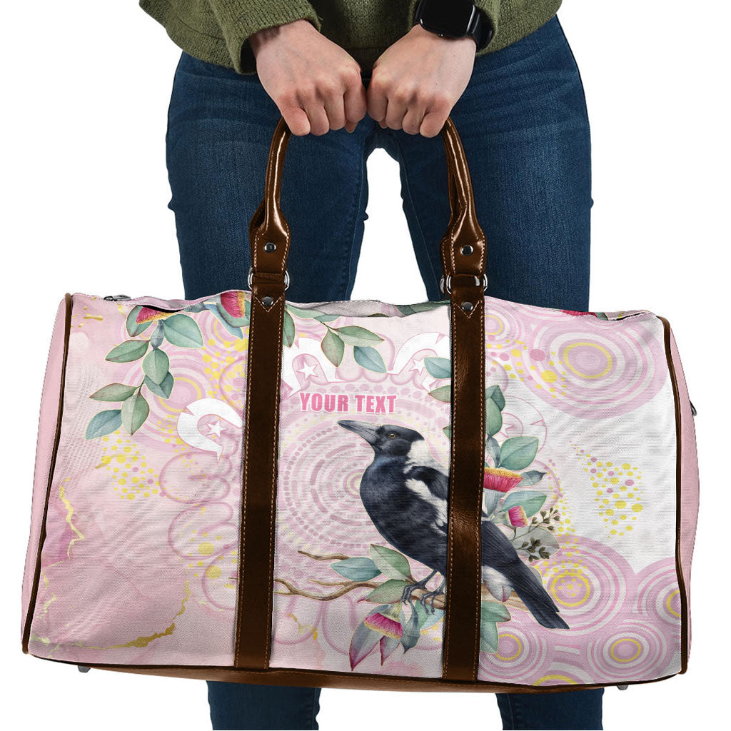 Magpie NAIDOC Week 2026 Personalised Travel Bag 50 Years Deadly Eucalyptus Blossoms Aboriginal Art