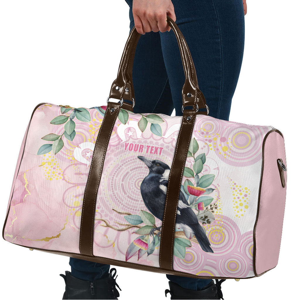 Magpie NAIDOC Week 2026 Personalised Travel Bag 50 Years Deadly Eucalyptus Blossoms Aboriginal Art