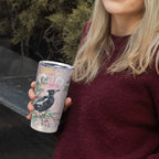 Magpie NAIDOC Week 2026 Personalised Tumbler Cup 50 Years Deadly Eucalyptus Blossoms Aboriginal Art