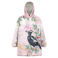 Magpie NAIDOC Week 2026 Personalised Wearable Blanket Hoodie 50 Years Deadly Eucalyptus Blossoms Aboriginal Art