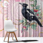 Magpie NAIDOC Week 2026 Personalised Window Curtain 50 Years Deadly Eucalyptus Blossoms Aboriginal Art