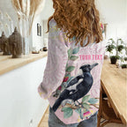 Magpie NAIDOC Week 2026 Personalised Women Casual Shirt 50 Years Deadly Eucalyptus Blossoms Aboriginal Art