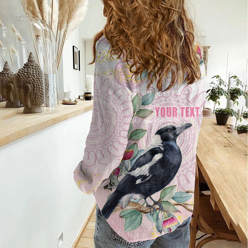 Magpie NAIDOC Week 2026 Personalised Women Casual Shirt 50 Years Deadly Eucalyptus Blossoms Aboriginal Art