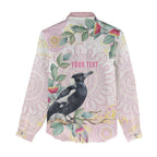 Magpie NAIDOC Week 2026 Personalised Women Casual Shirt 50 Years Deadly Eucalyptus Blossoms Aboriginal Art