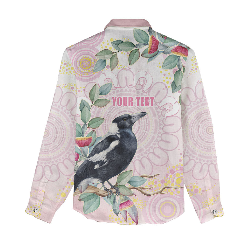Magpie NAIDOC Week 2026 Personalised Women Casual Shirt 50 Years Deadly Eucalyptus Blossoms Aboriginal Art