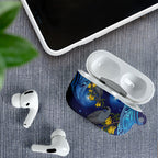 New Zealand Kokako Bird AirPods Case Kowhai Galaxy Style Polynesian Pattern