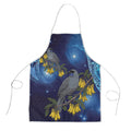 New Zealand Kokako Bird Apron Kowhai Galaxy Style Polynesian Pattern