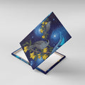 New Zealand Kokako Bird Canvas Wall Art Kowhai Galaxy Style Polynesian Pattern