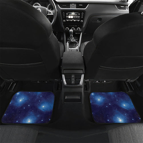 New Zealand Kokako Bird Car Mats Kowhai Galaxy Style Polynesian Pattern