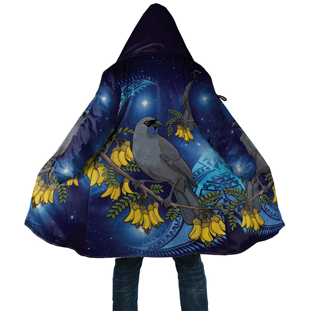 New Zealand Kokako Bird Cloak Kowhai Galaxy Style Polynesian Pattern