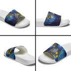 New Zealand Kokako Bird Slide Sandals Kowhai Galaxy Style Polynesian Pattern
