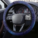 New Zealand Kokako Bird Steering Wheel Cover Kowhai Galaxy Style Polynesian Pattern
