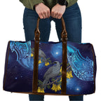 New Zealand Kokako Bird Travel Bag Kowhai Galaxy Style Polynesian Pattern
