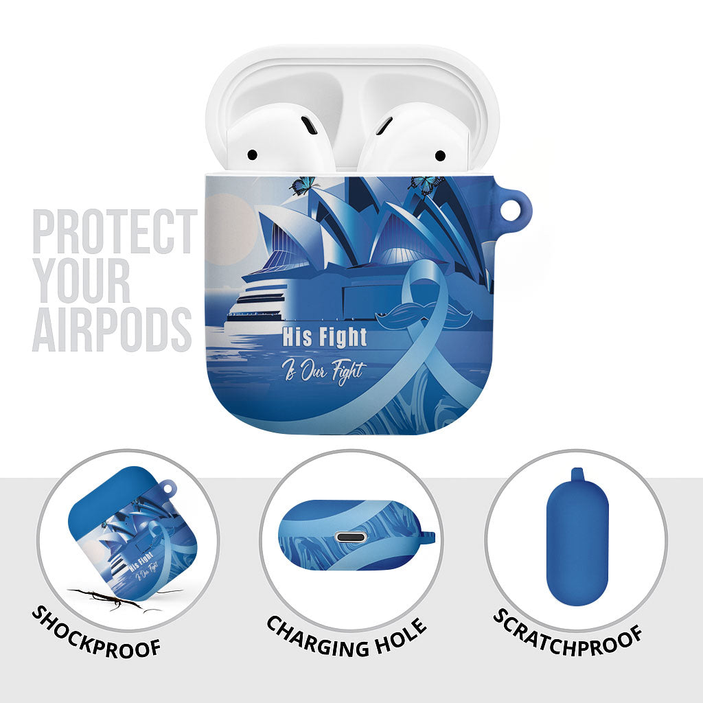 Australia Prostate Cancer Awareness AirPods Case Aussie Blue Ribbon Sydney Opera House