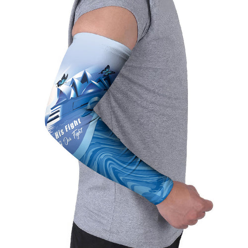 Personalised Australia Prostate Cancer Awareness Arm Sleeves Aussie Blue Ribbon Sydney Opera House