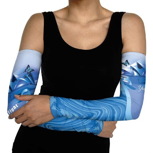 Personalised Australia Prostate Cancer Awareness Arm Sleeves Aussie Blue Ribbon Sydney Opera House
