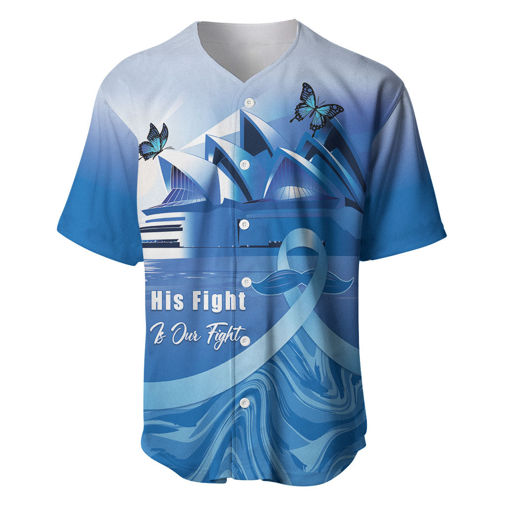 Personalised Australia Prostate Cancer Awareness Baseball Jersey Aussie Blue Ribbon Sydney Opera House