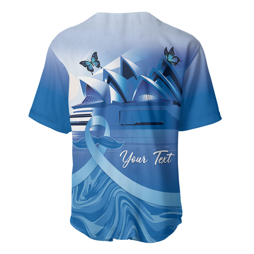 Personalised Australia Prostate Cancer Awareness Baseball Jersey Aussie Blue Ribbon Sydney Opera House