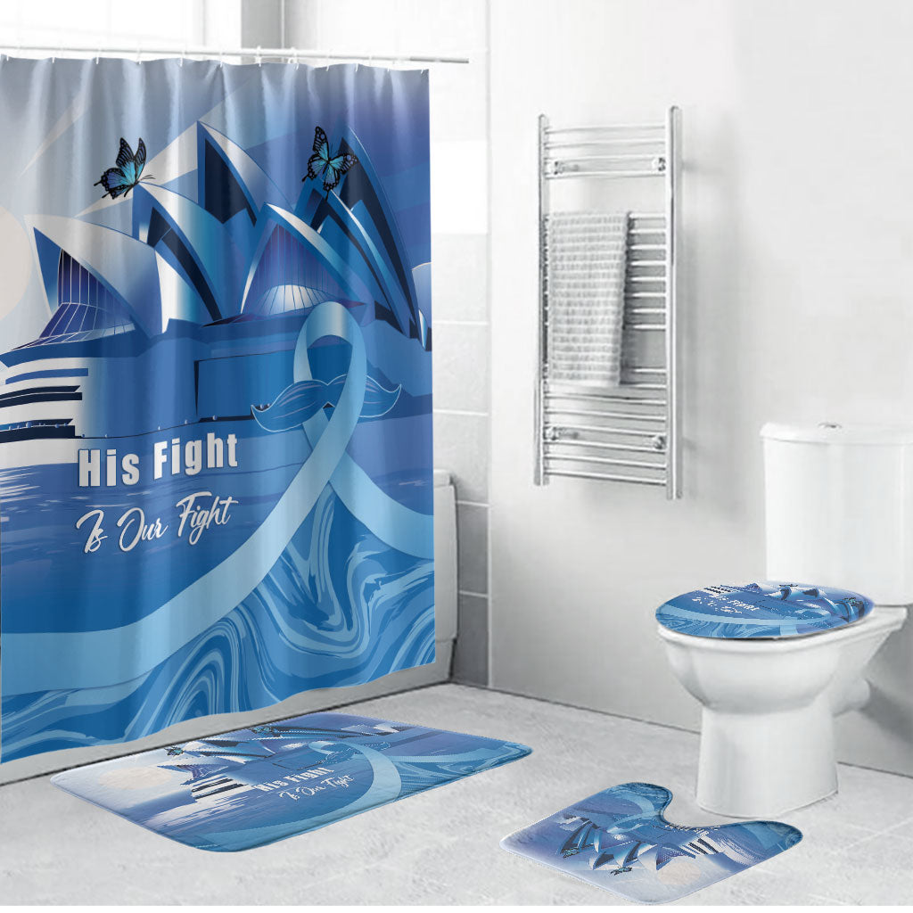 Australia Prostate Cancer Awareness Bathroom Set Aussie Blue Ribbon Sydney Opera House