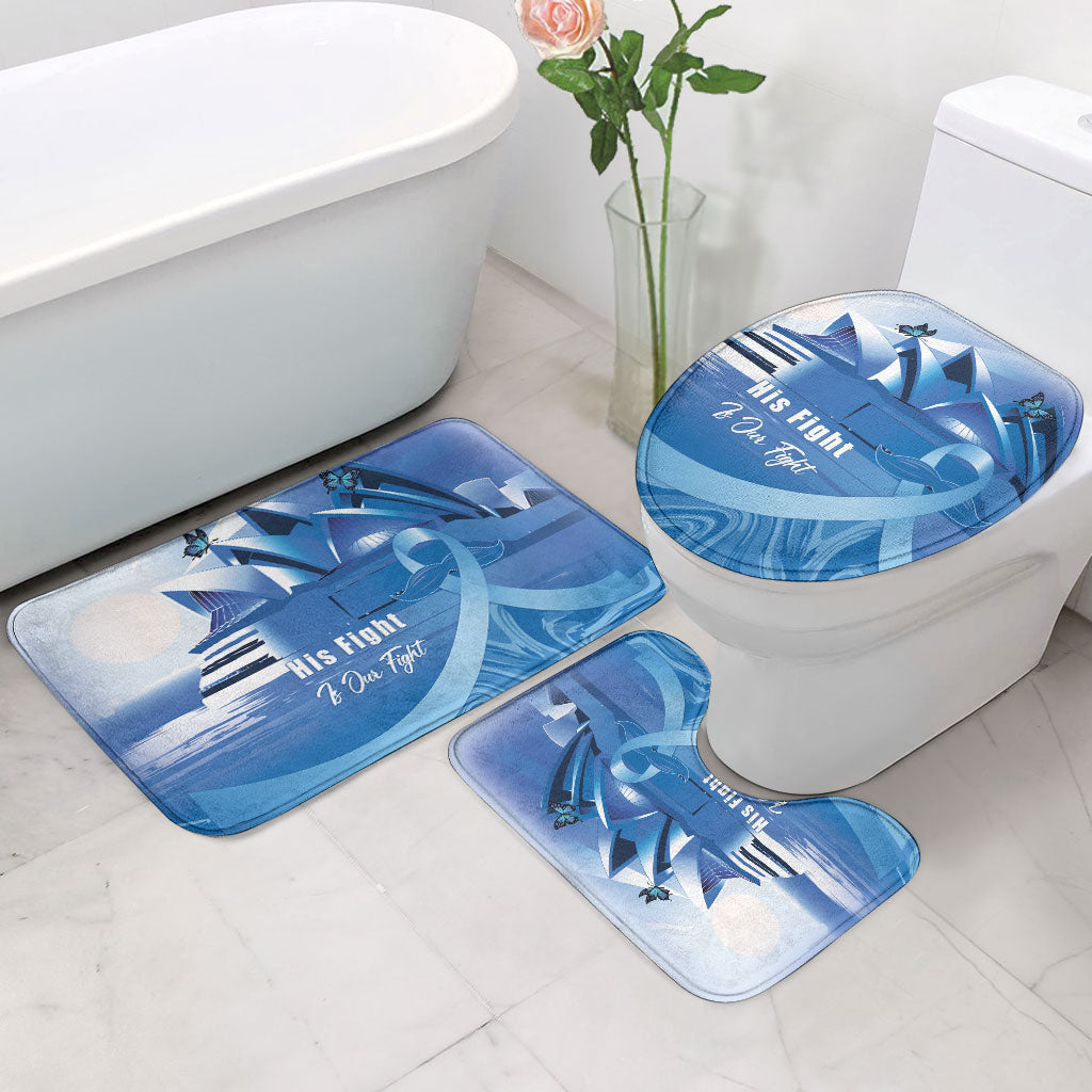 Australia Prostate Cancer Awareness Bathroom Set Aussie Blue Ribbon Sydney Opera House