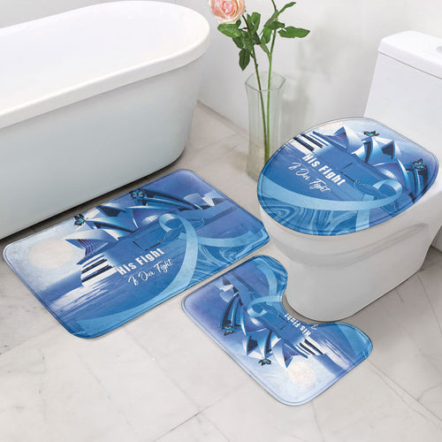 Australia Prostate Cancer Awareness Bathroom Set Aussie Blue Ribbon Sydney Opera House