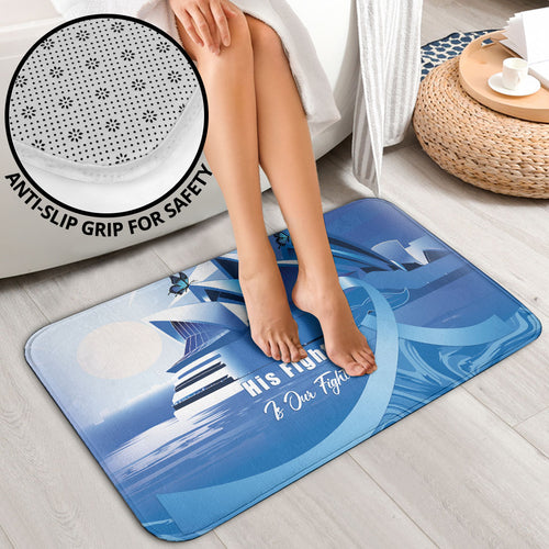 Australia Prostate Cancer Awareness Bathroom Set Aussie Blue Ribbon Sydney Opera House