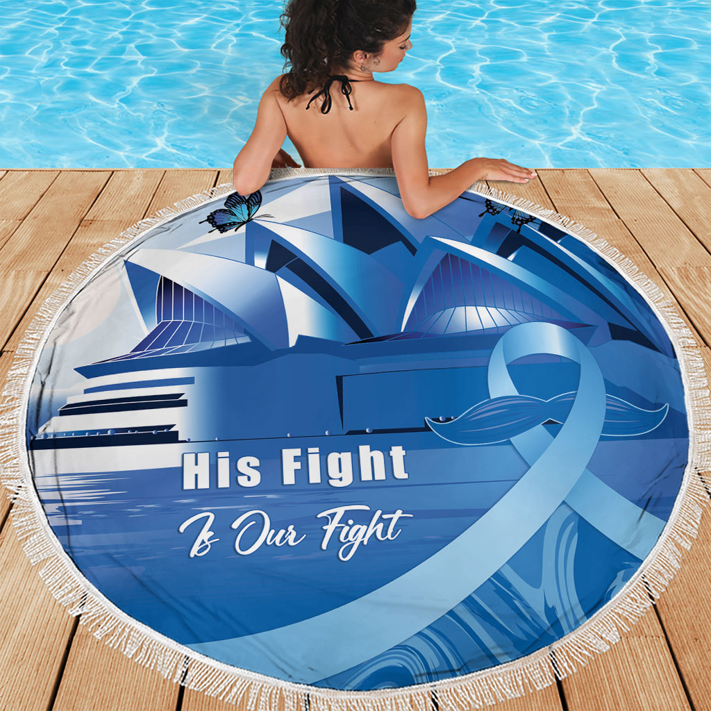 Australia Prostate Cancer Awareness Beach Blanket Aussie Blue Ribbon Sydney Opera House