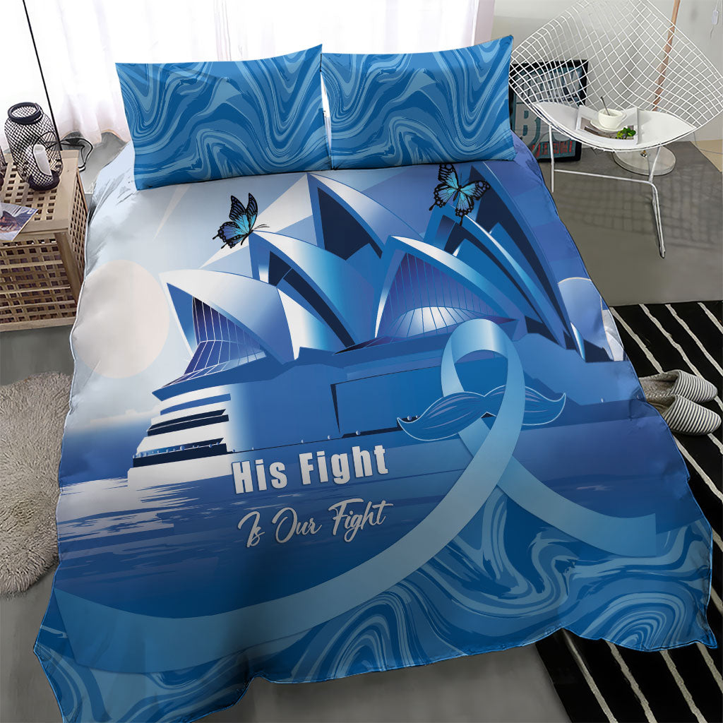 Australia Prostate Cancer Awareness Bedding Set Aussie Blue Ribbon Sydney Opera House