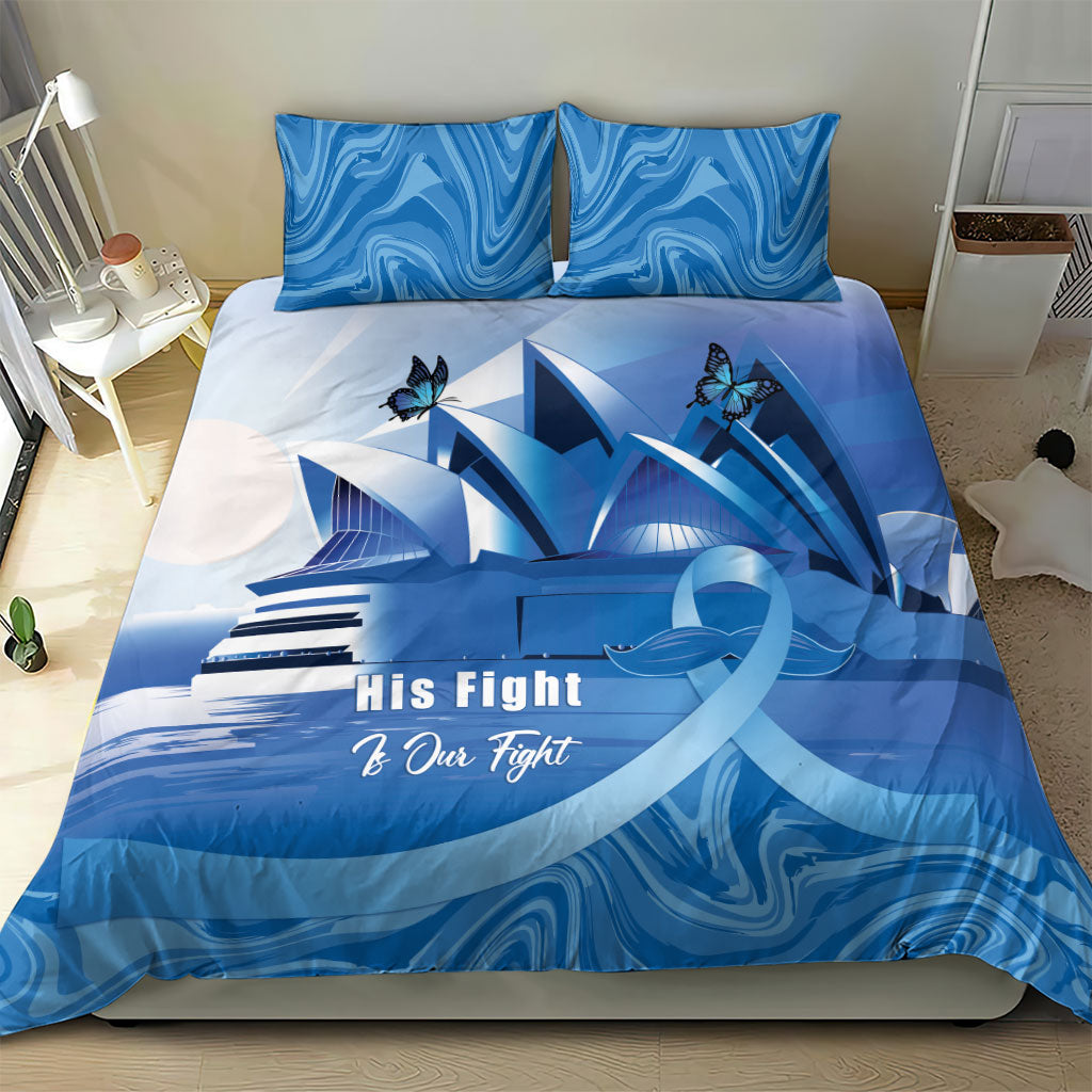 Australia Prostate Cancer Awareness Bedding Set Aussie Blue Ribbon Sydney Opera House
