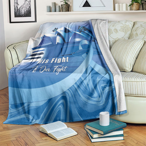 Australia Prostate Cancer Awareness Blanket Aussie Blue Ribbon Sydney Opera House
