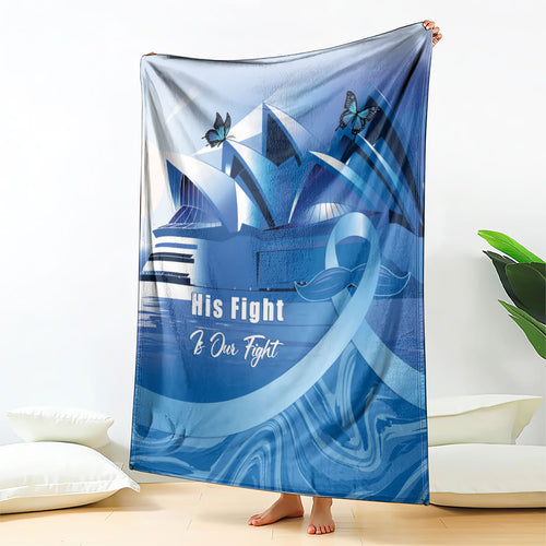 Australia Prostate Cancer Awareness Blanket Aussie Blue Ribbon Sydney Opera House