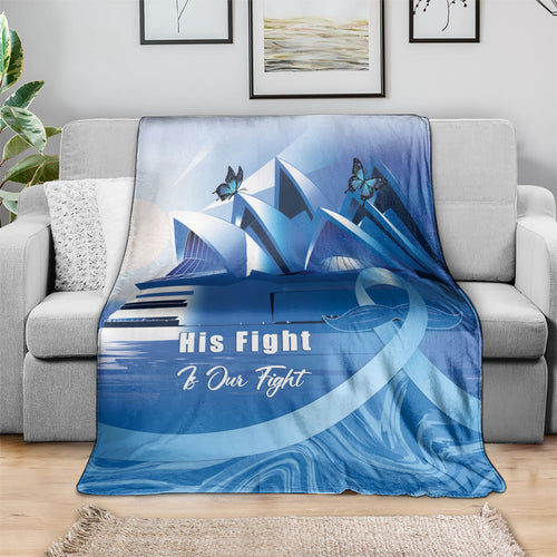 Australia Prostate Cancer Awareness Blanket Aussie Blue Ribbon Sydney Opera House