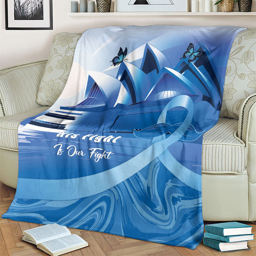 Australia Prostate Cancer Awareness Blanket Aussie Blue Ribbon Sydney Opera House