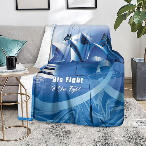Australia Prostate Cancer Awareness Blanket Aussie Blue Ribbon Sydney Opera House