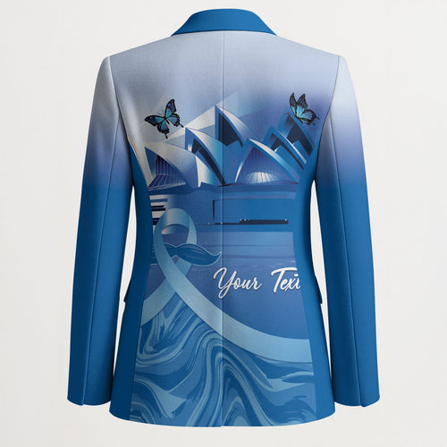 Personalised Australia Prostate Cancer Awareness Blazer Aussie Blue Ribbon Sydney Opera House