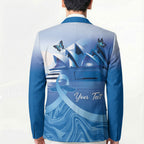 Personalised Australia Prostate Cancer Awareness Blazer Aussie Blue Ribbon Sydney Opera House