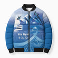 Personalised Australia Prostate Cancer Awareness Bomber Puffer Jacket Aussie Blue Ribbon Sydney Opera House