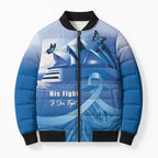 Personalised Australia Prostate Cancer Awareness Bomber Puffer Jacket Aussie Blue Ribbon Sydney Opera House