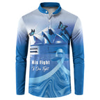 Personalised Australia Prostate Cancer Awareness Button Sweatshirt Aussie Blue Ribbon Sydney Opera House