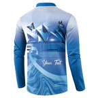 Personalised Australia Prostate Cancer Awareness Button Sweatshirt Aussie Blue Ribbon Sydney Opera House