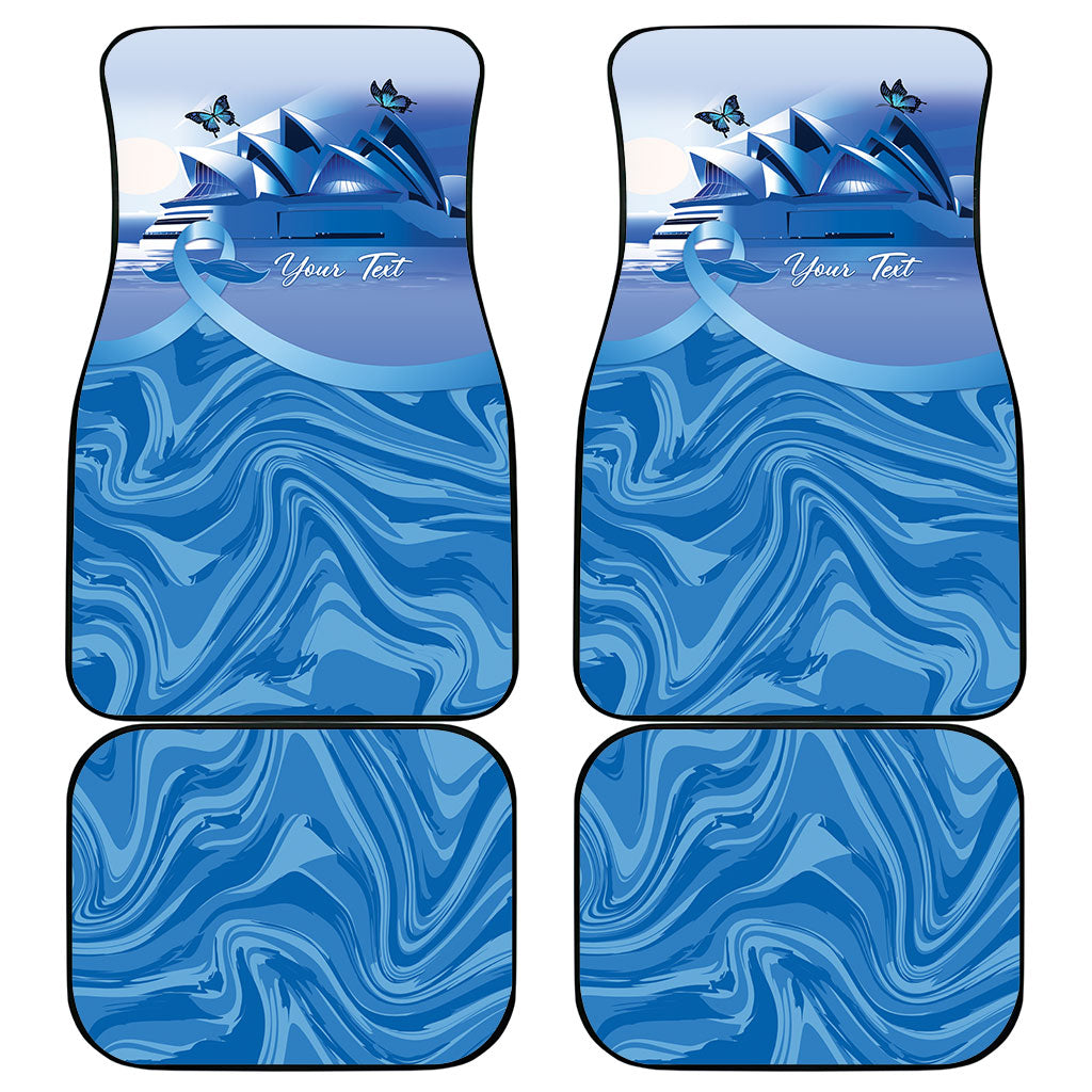 Personalised Australia Prostate Cancer Awareness Car Mats Aussie Blue Ribbon Sydney Opera House
