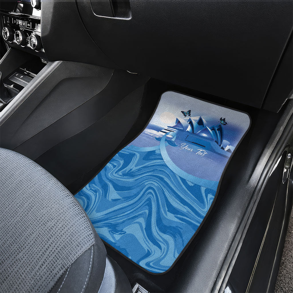 Personalised Australia Prostate Cancer Awareness Car Mats Aussie Blue Ribbon Sydney Opera House